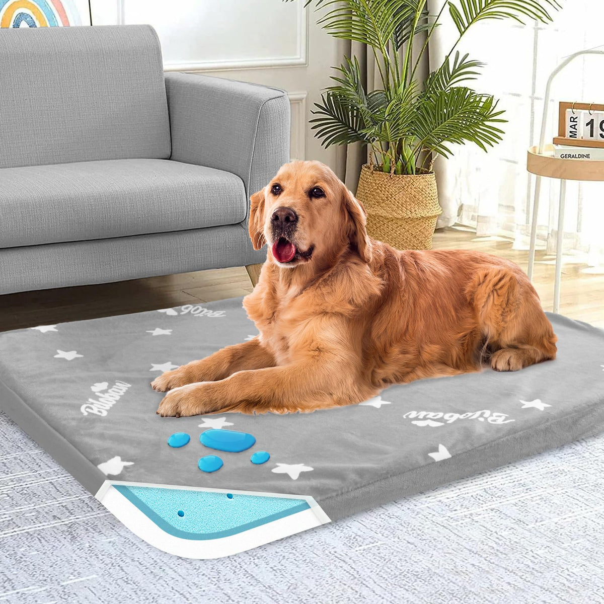 Cama Biloban impermeable para perros grandes, ideal para interiores sin filtraciones