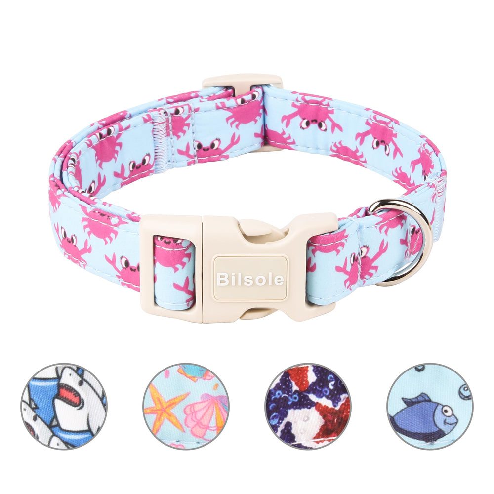 Collar Bilsole verano cangrejo: anilla D para placa y correa.