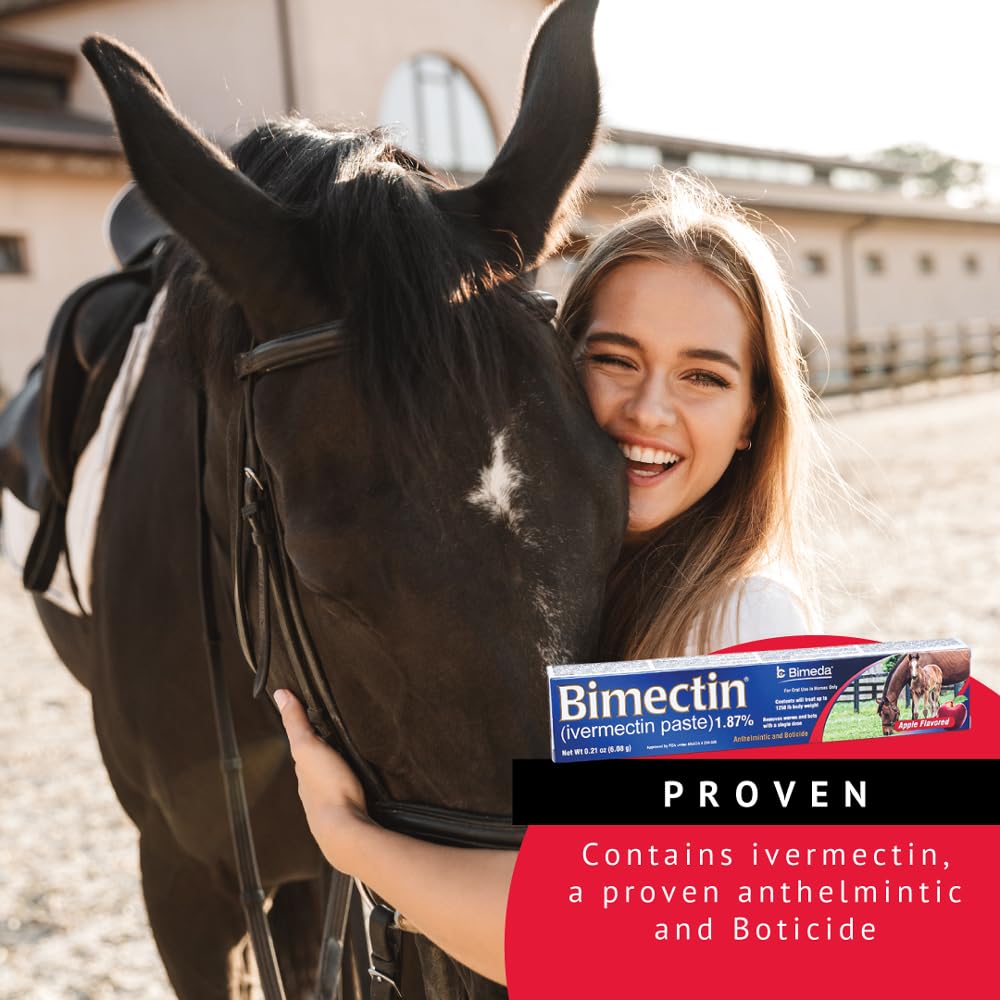 Bimectin pasta para caballos, solución práctica para desparasitar.