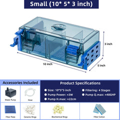 BINANO filtro acuario silencioso con motor ultra suave para dormitorios.