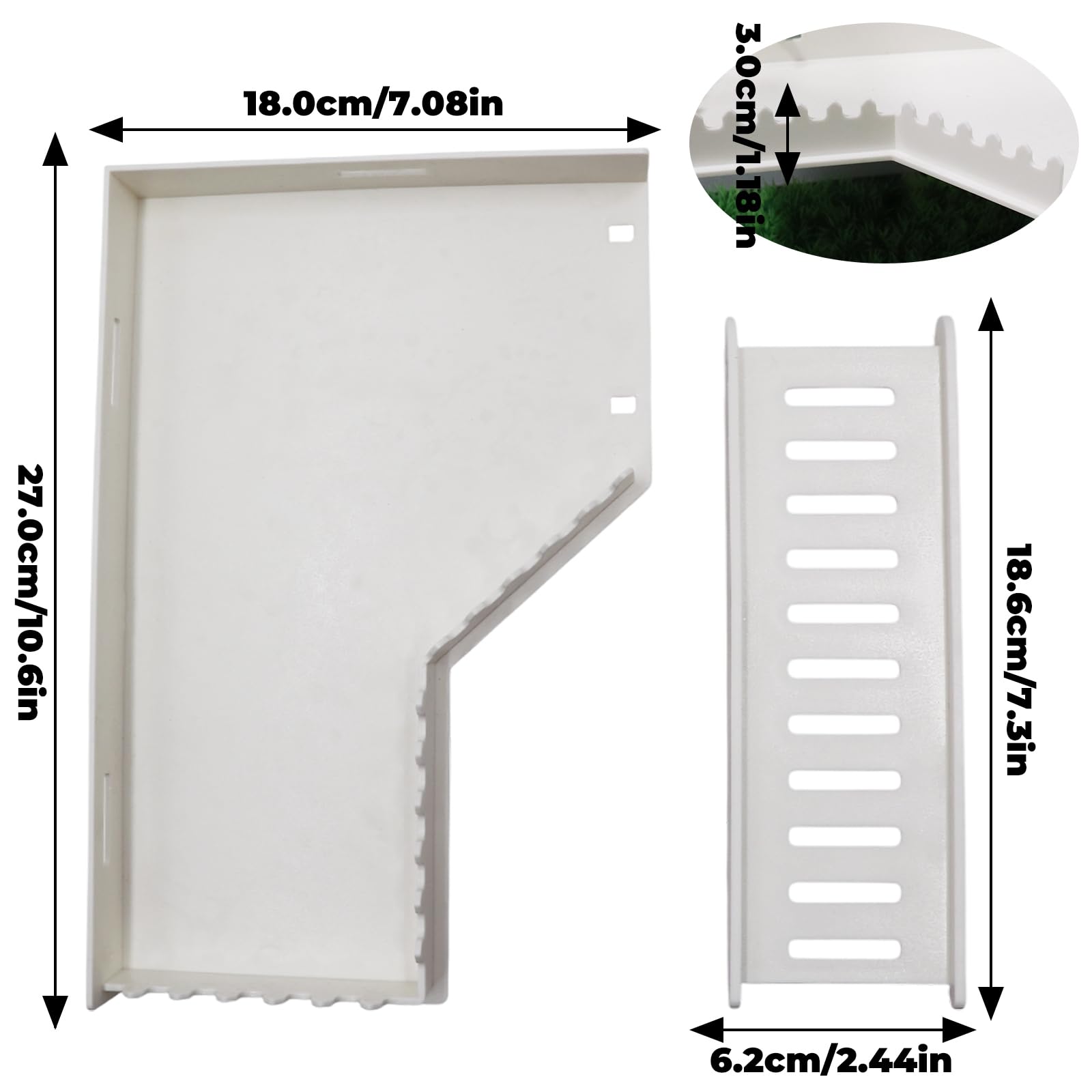 BingegePet rampa 18-8cm conectando niveles subida suave para animales activos.