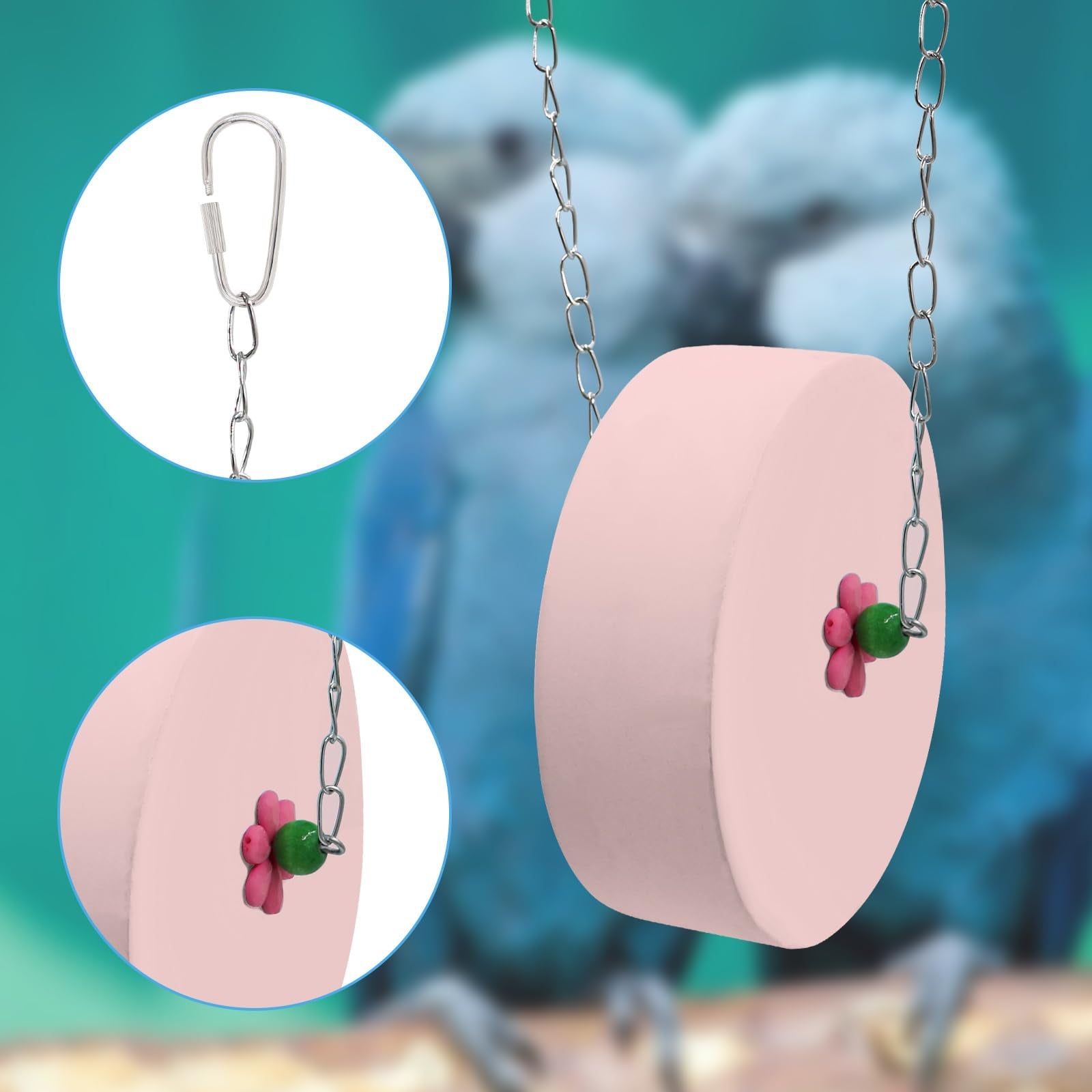 Superficie texturada en piedra mineral para desgaste natural del pico.