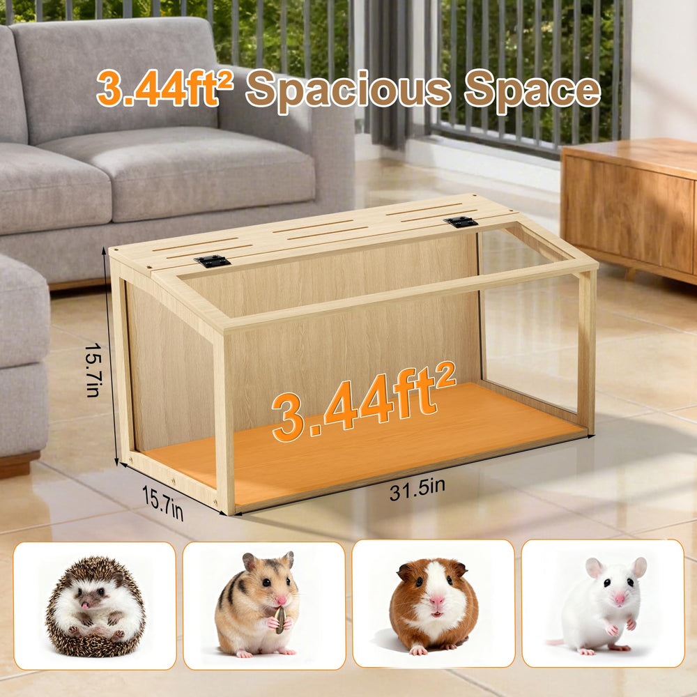 Bingopaw jaula hamster madera cierre con pestillo garantiza seguridad para mascotas pequeñas.