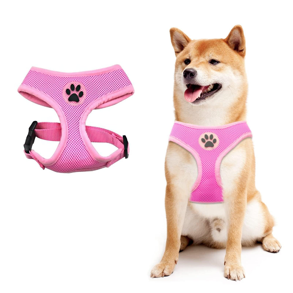 BINGPET arnés de perro con malla aire ventilada para paseos cómodos.