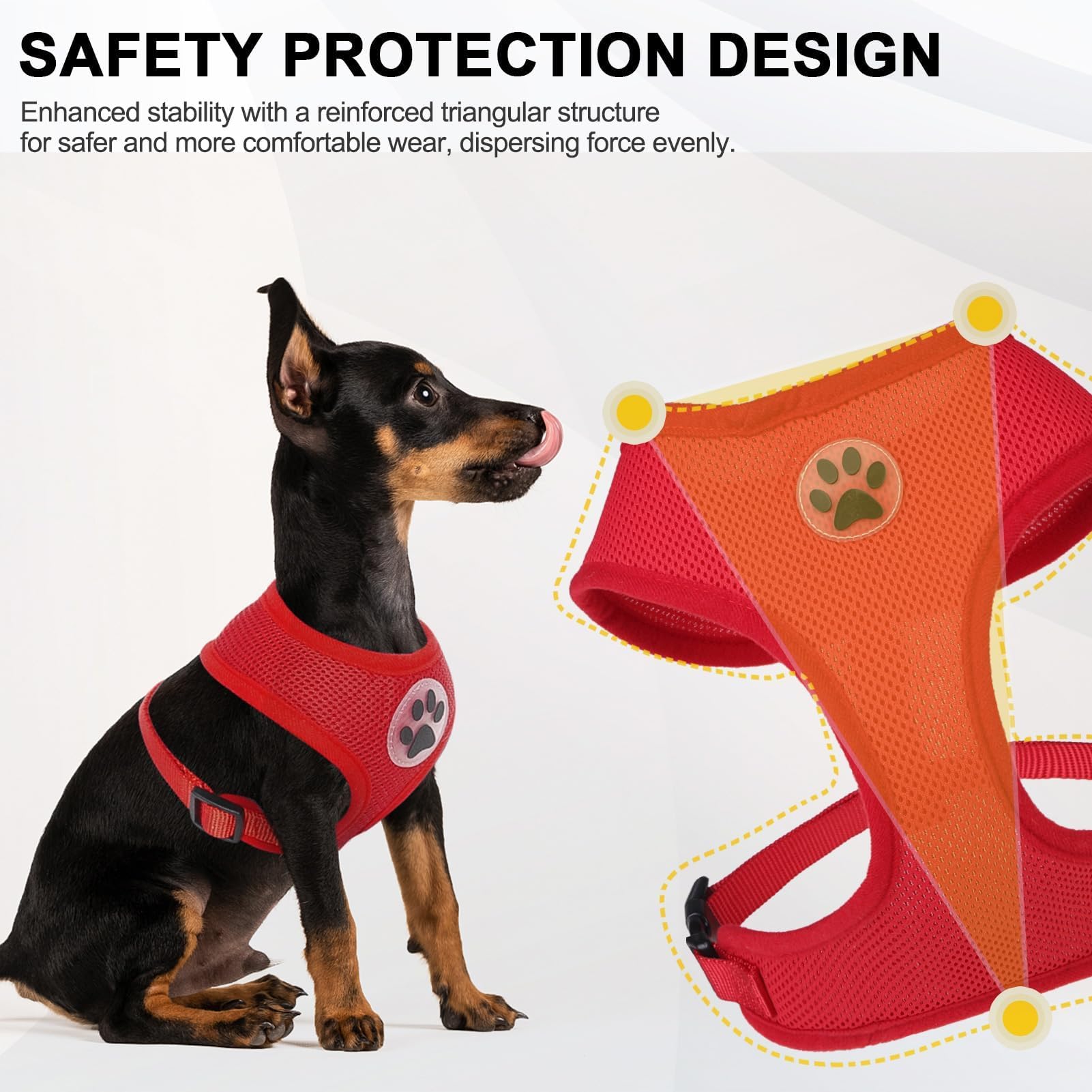 Arnés BingPET para perros y gatos pequeños con diseño paso-in.