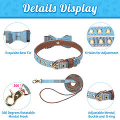 BINGPET collar-bandana en cuadros para uso diario y ocasiones especiales.