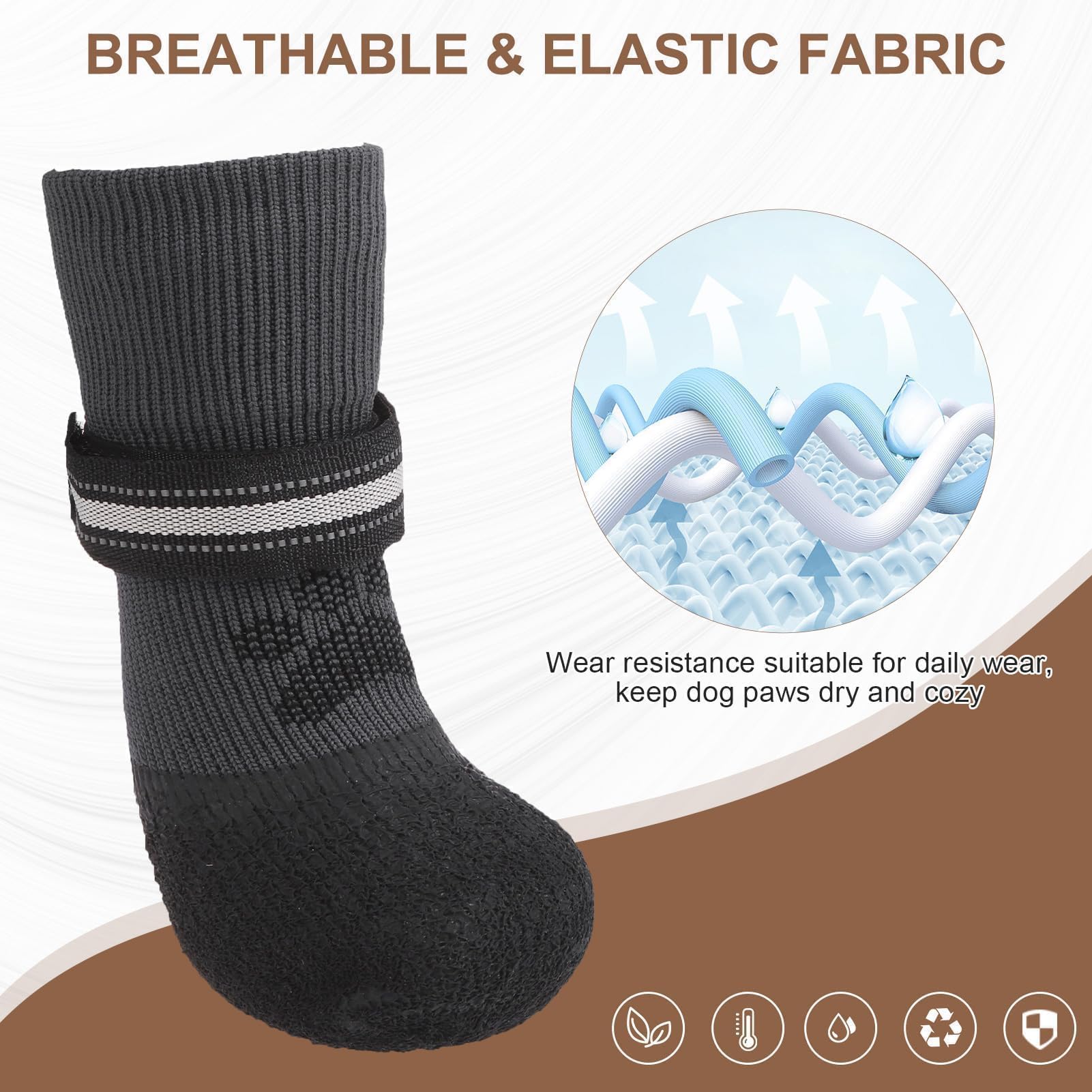 Botas impermeables BINGPET protegen las patitas frente a lluvia y nieve.