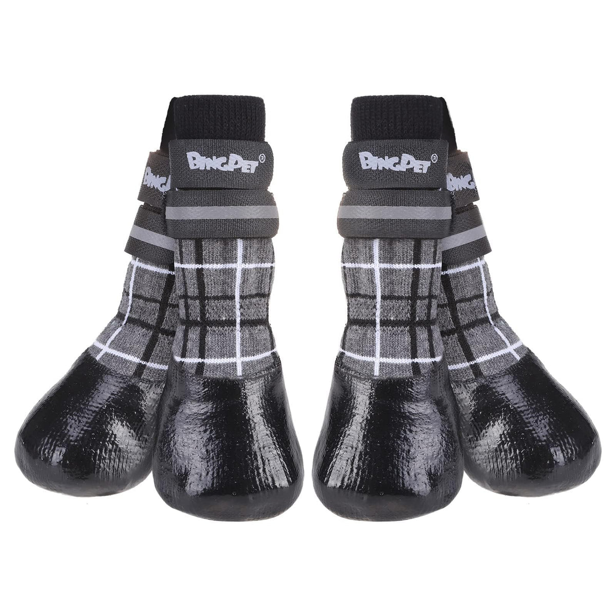 BINGPET calcetines antideslizantes para perros con agarre en suelos de madera.