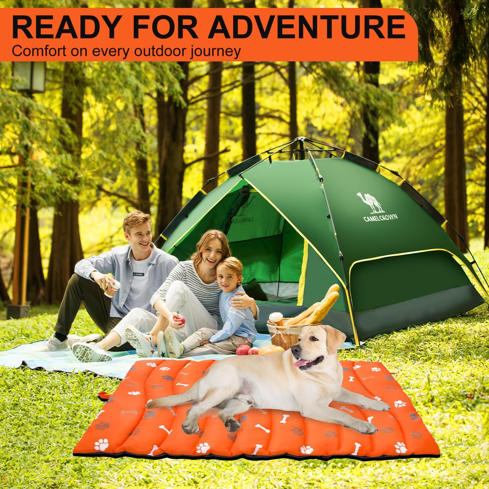 Cama BINGPET tacto Oxford impermeable y duradero.