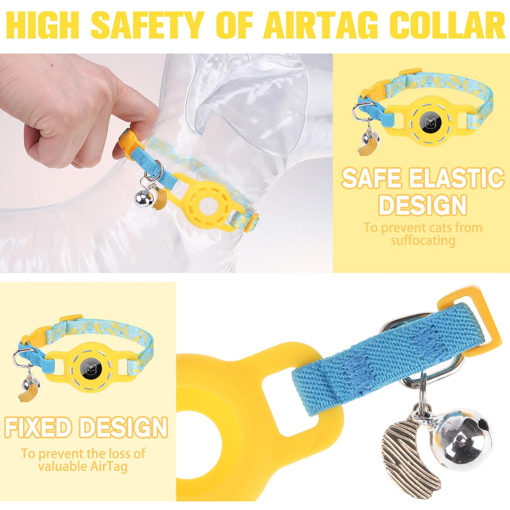 Ajuste fácil de BingPet, collar adaptable de 7.8 a 11.8 pulgadas para gatos.