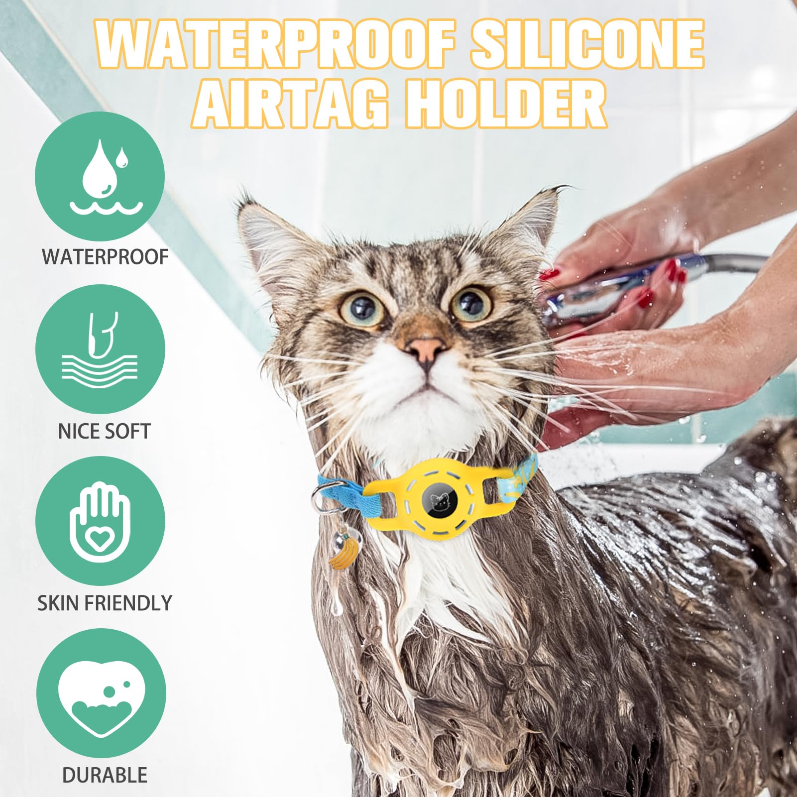 Collar BingPet con campana clara, sonido distintivo para ubicar a tu mascota.
