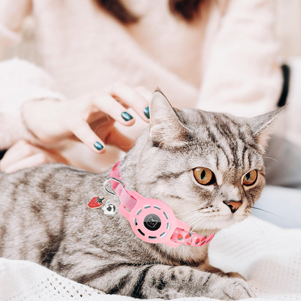 Collar de diseño elegante BINGPET para gato con cascabel.