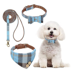 BINGPET collar-lazo en cuadros, ideal para ocasiones formales o fotogénicas.