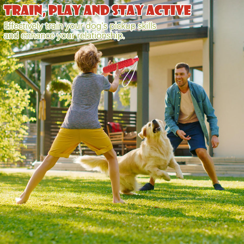 BINGPET parachoques flotante rojo para perros grandes durante juegos al aire libre.
