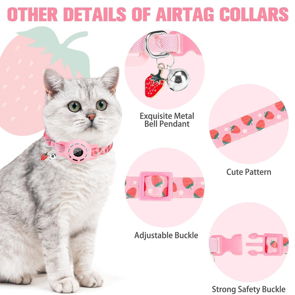 Localización rápida con collar BINGPET para gato y AirTag.