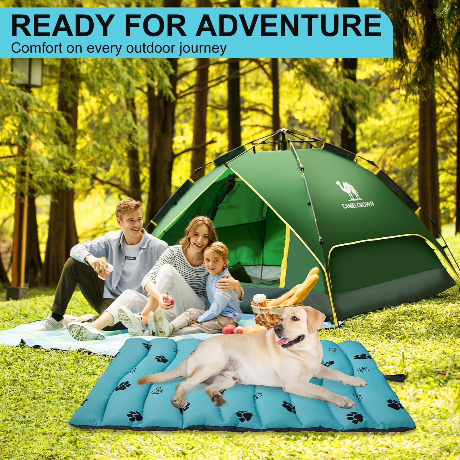 Cama BINGPET de 66x110 cm para perros medianos y grandes