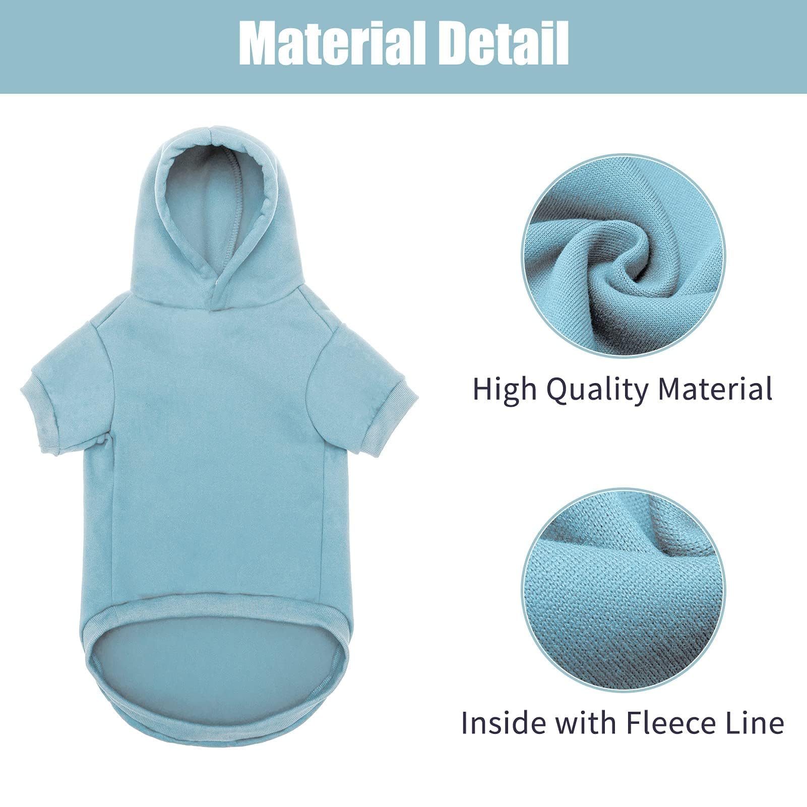 BINGPET sudadera capucha para perro, vista trasera con letras duraderas para estilo.