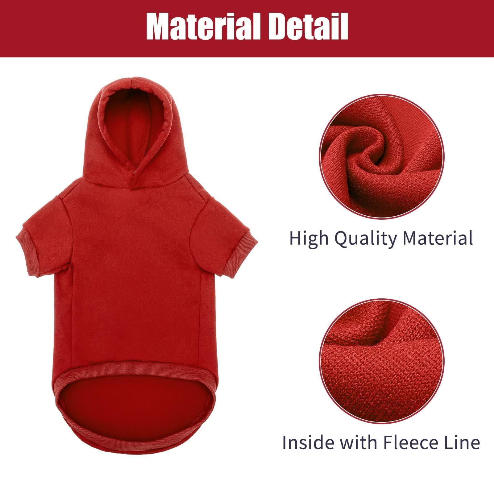 BINGPET sudadera con capucha de seguridad para perro, vista trasera, letras reforzadas para durabilidad.