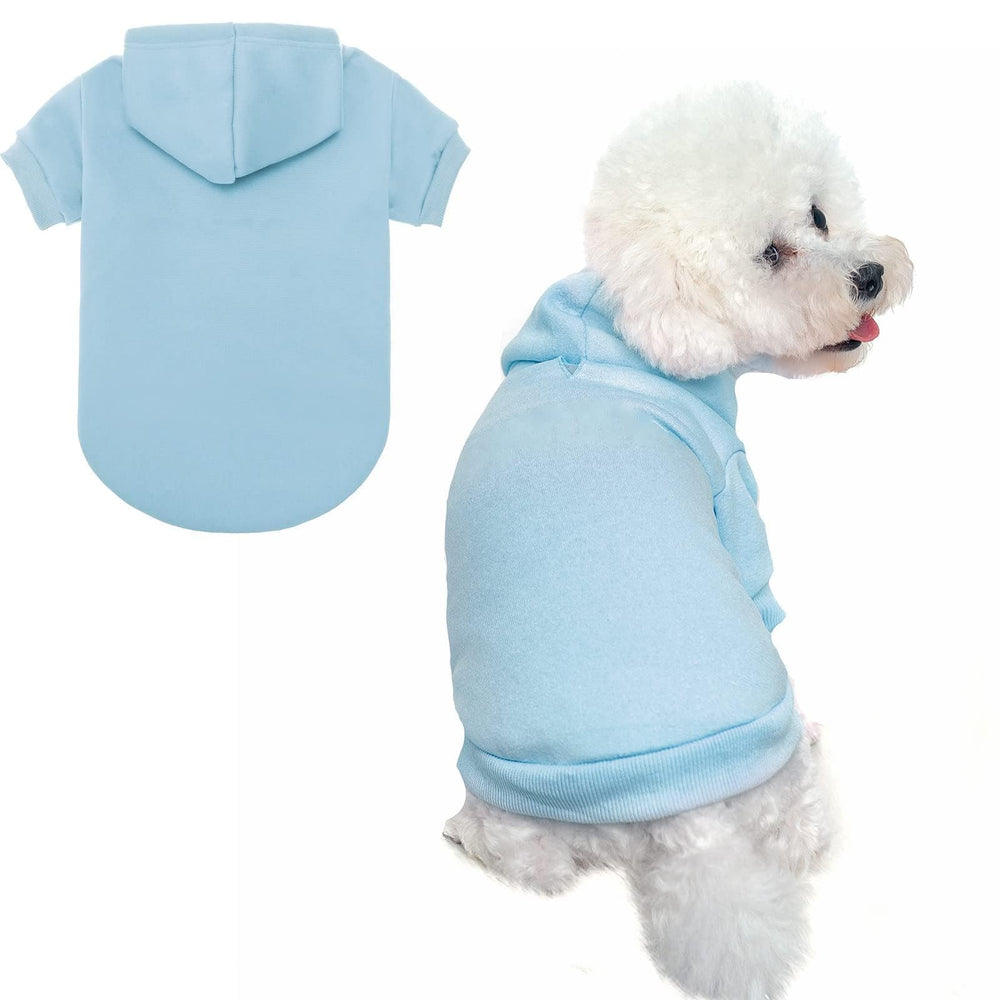 Sudadera con capucha BINGPET para perros, vista frontal, cálida y suave para días fríos.