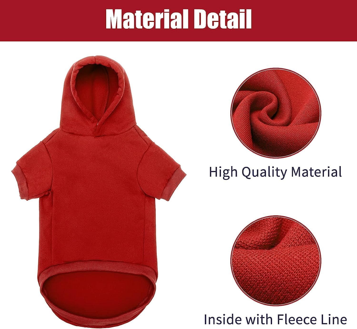 BINGPET sudadera para perro con capucha suave, ideal para paseos nocturnos.