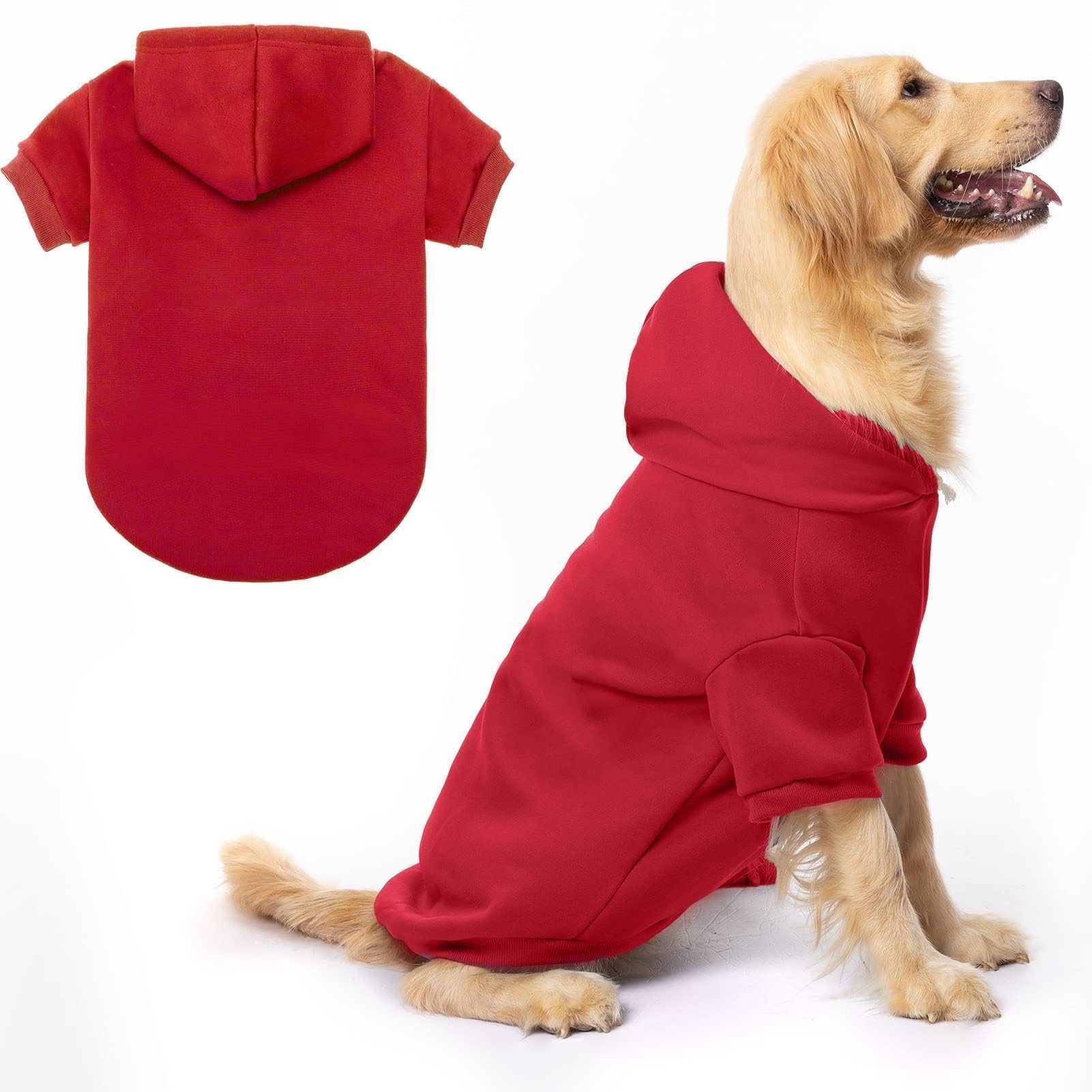 BINGPET sudadera para perro con forro polar, calor suave para días fríos.