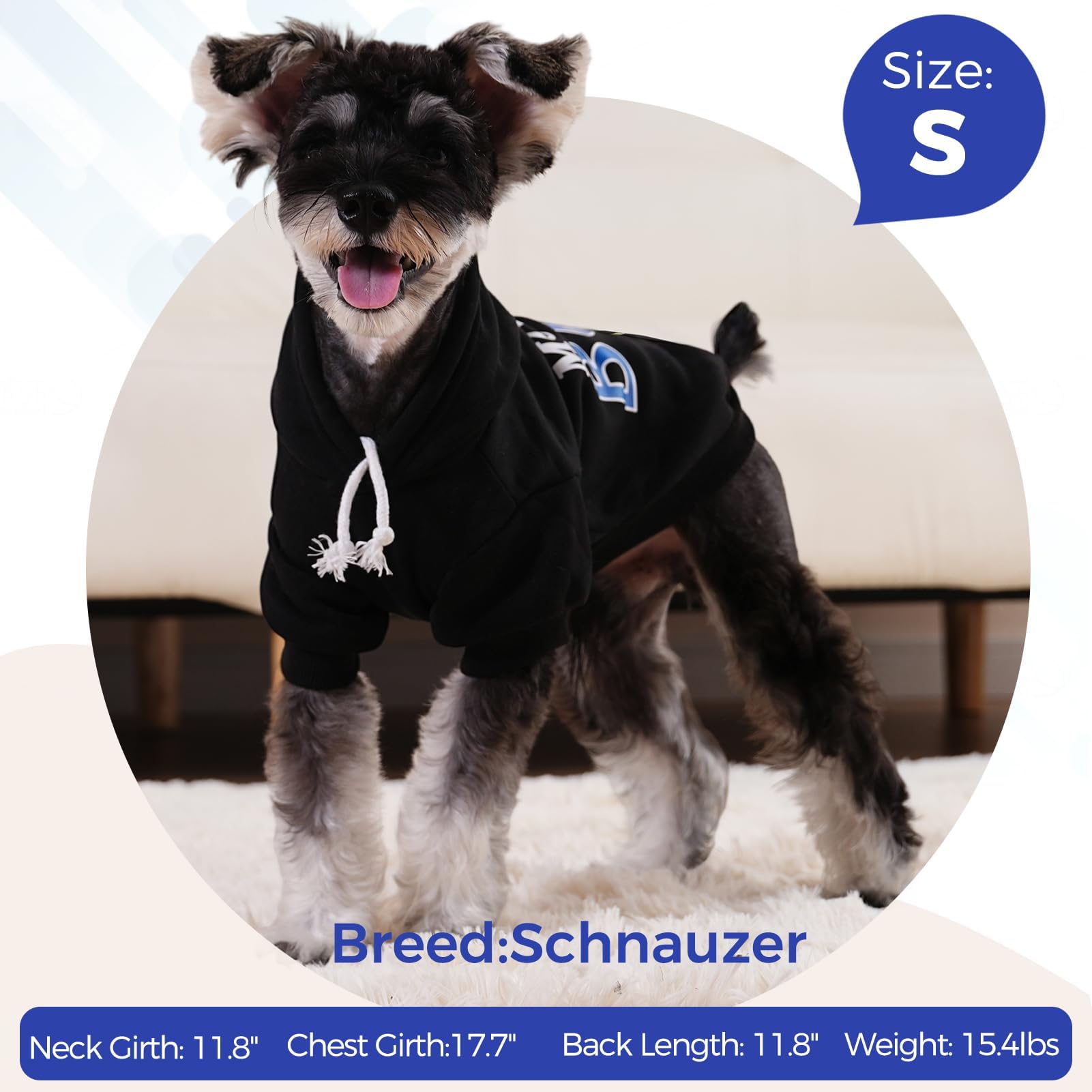 Sudadera BingPet con forro térmico, mantiene al perro cálido.