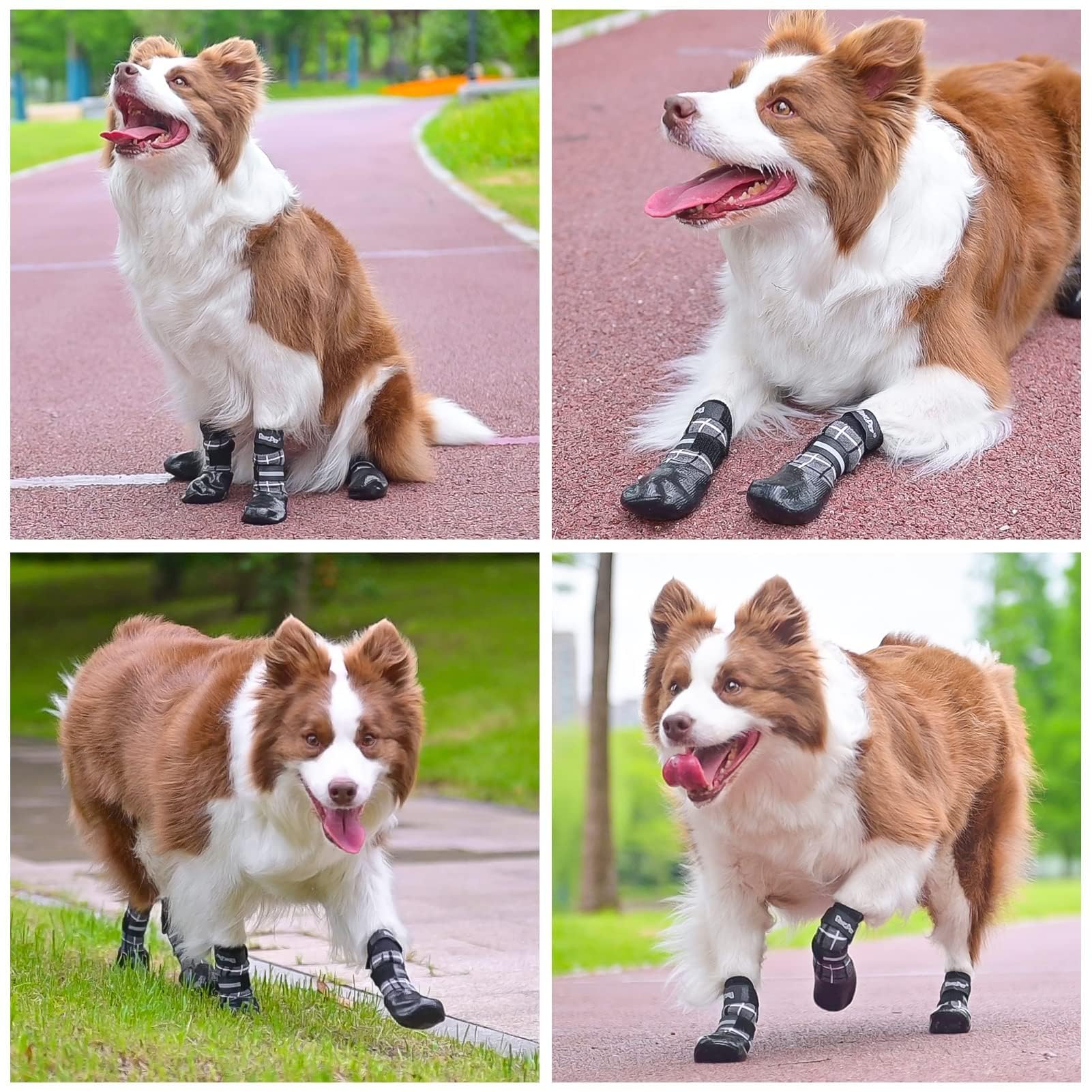 BINGPET suela de goma en calcetines para perros, mayor tracción en superficies resbaladizas.