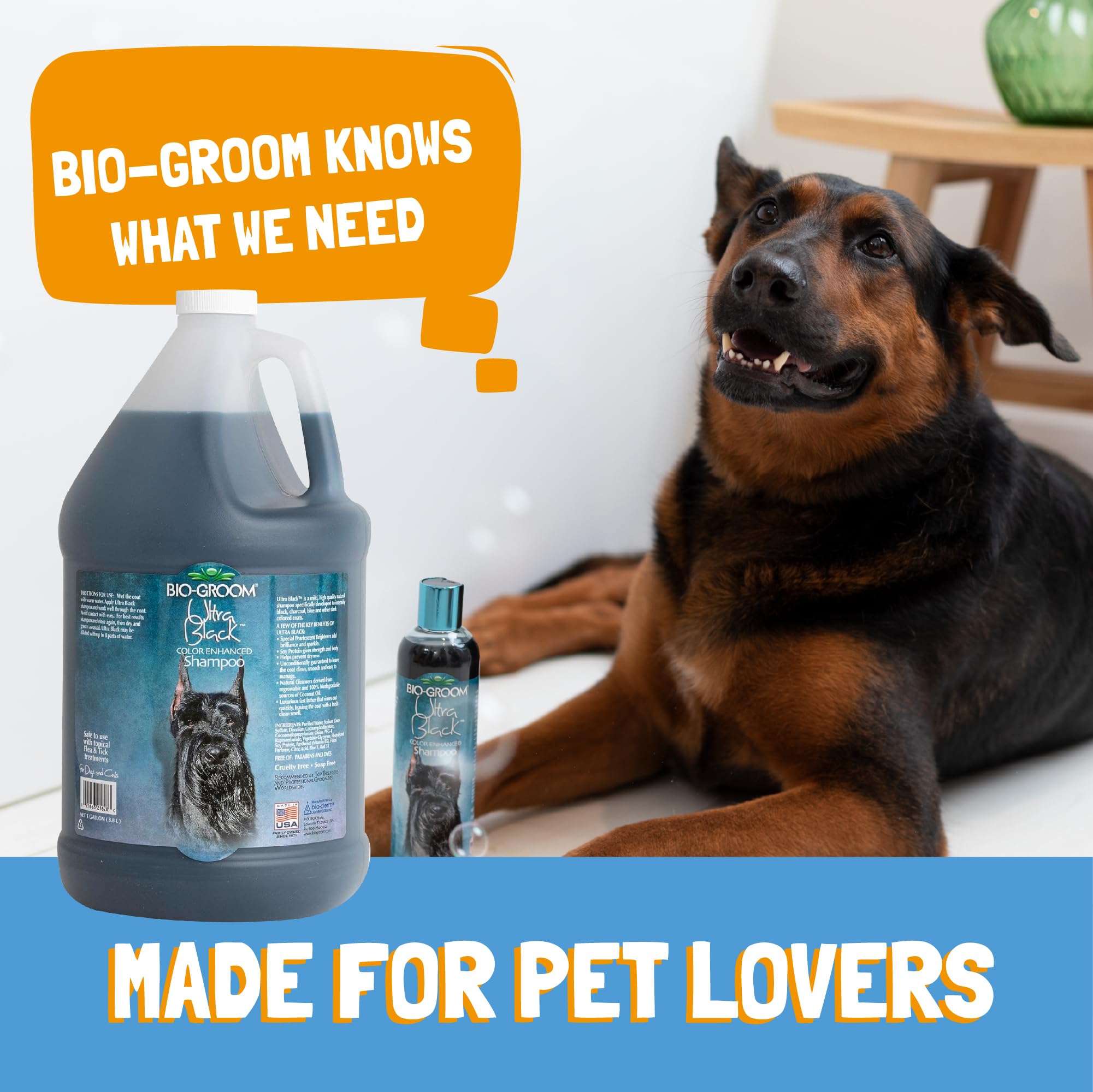bio-groom champú-perro-lavado-rapido facilita el enjuague y cuida el pelaje