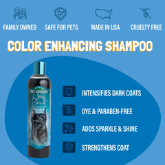 bio-groom champú-perro-negro-resalta-color y brillo del pelaje oscuro
