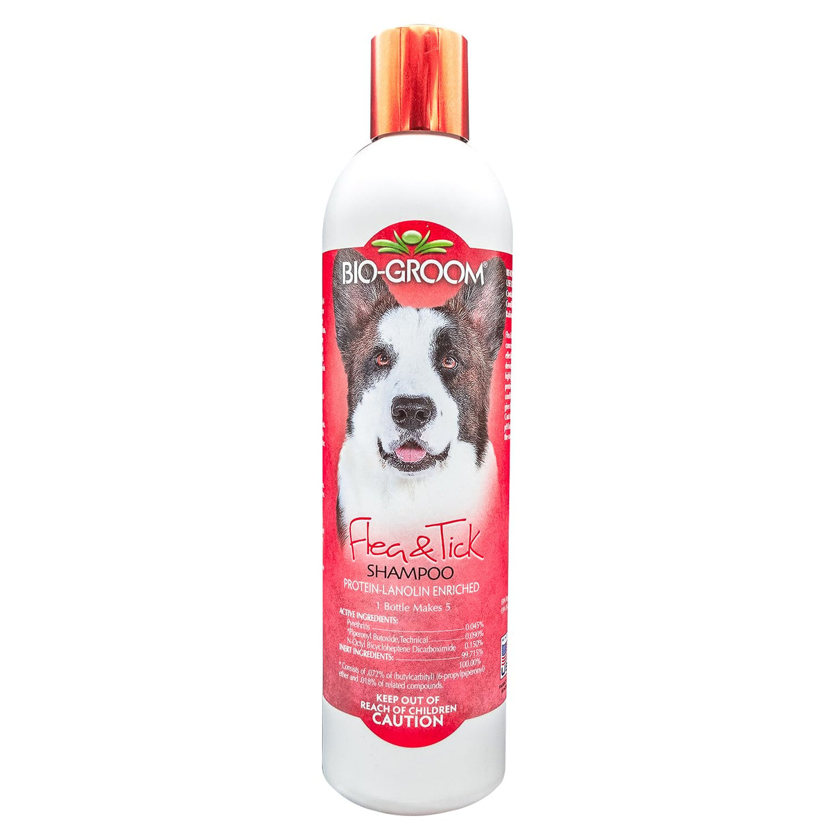 Bio-Groom champú para pulgas en perros, limpieza suave y control de pulgas.