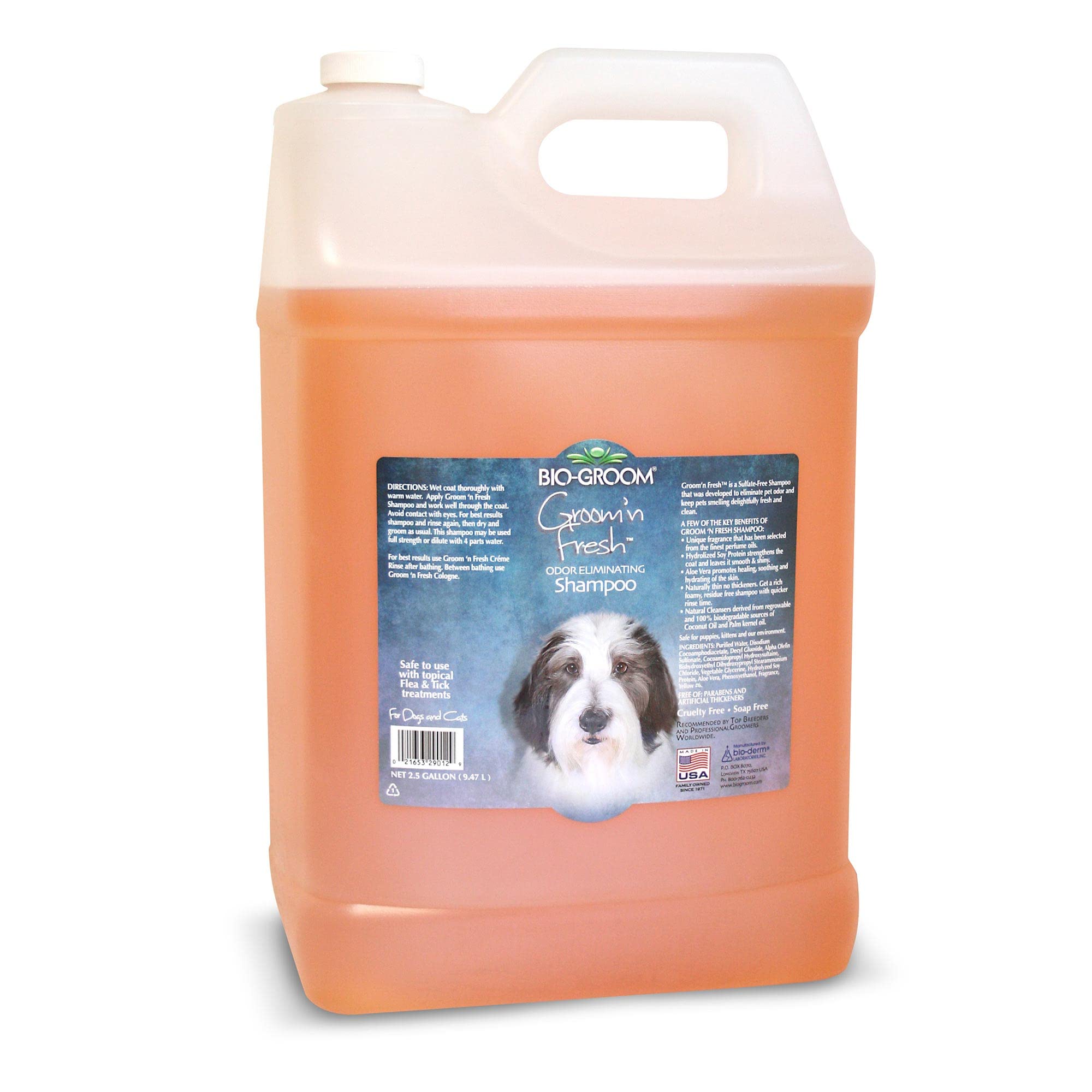 Bio-Groom Groom'n Fresh champú para perros elimina olores y deja pelaje suave.