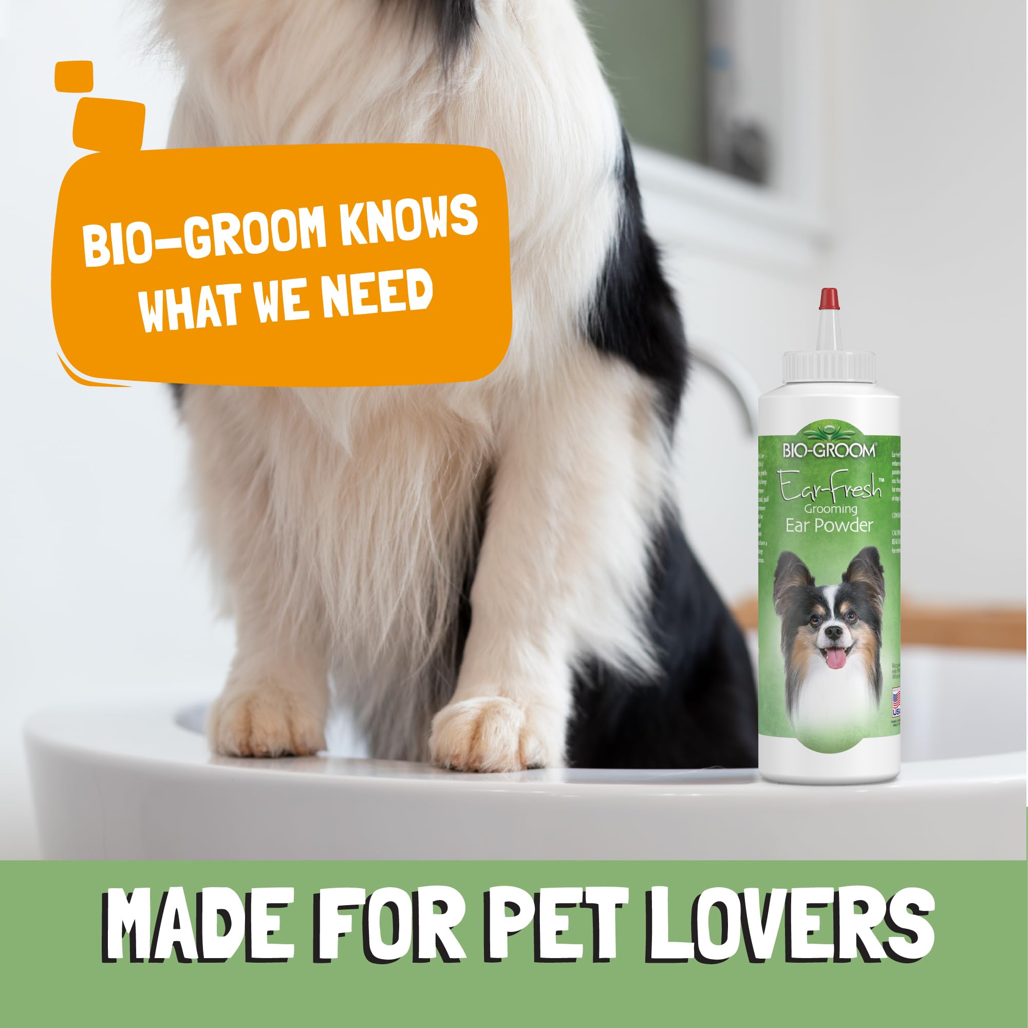 Bio-groom Hecho en EE. UU. en envase de 24 g.