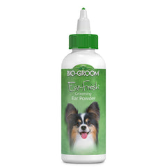 Bio-groom Polvo Refrescante para orejas de perro, listo para usar.