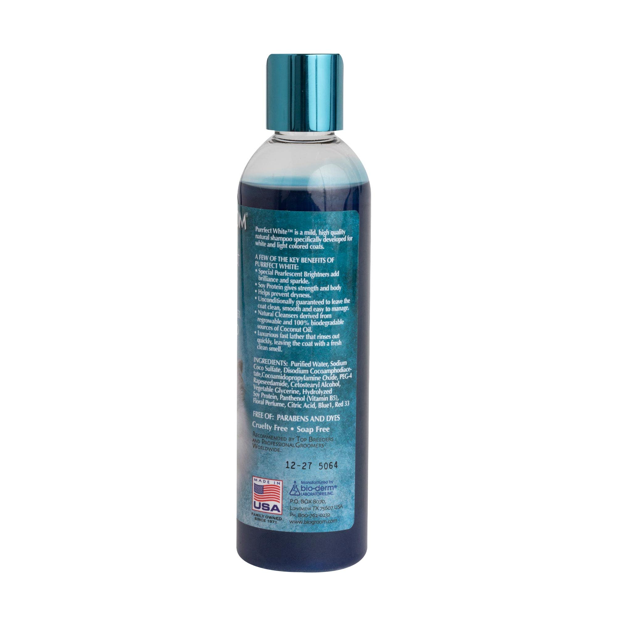 Bio-Groom Purrfect White, brillo perlado, destaca colores claros sin dañar la piel