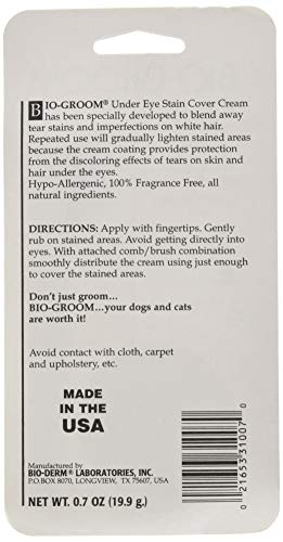 Bio-Groom sin manchas, limpiador ocular natural para perros, ayuda a mantener ojos limpios