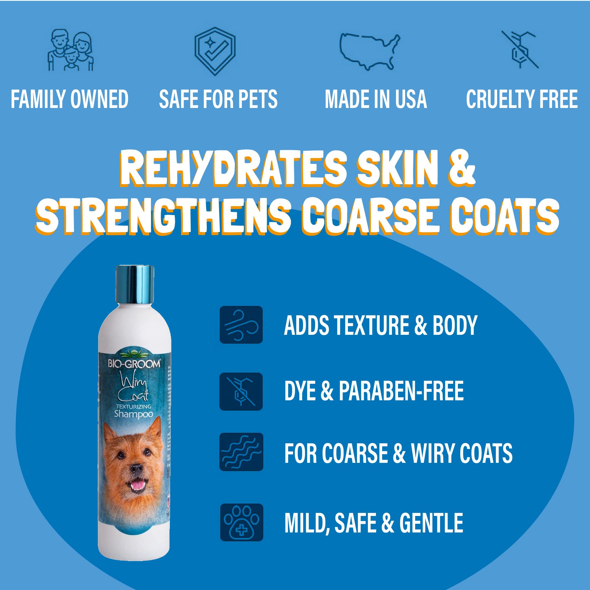 Bio-Groom champú para perros sin lágrimas, uso suave para cachorros.