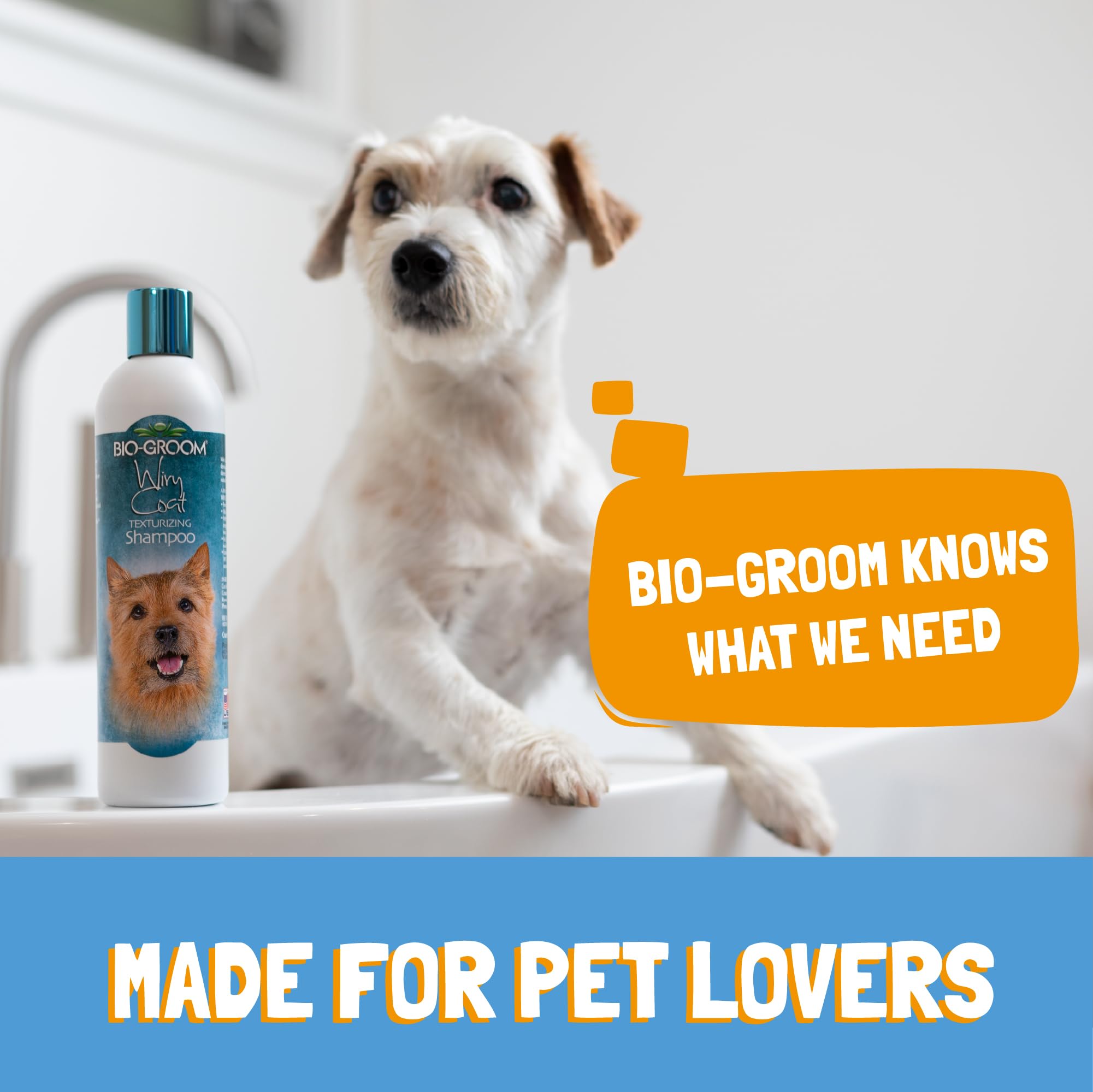 Bio-Groom champú con textura para pelaje áspero, mejora volumen y cuerpo.