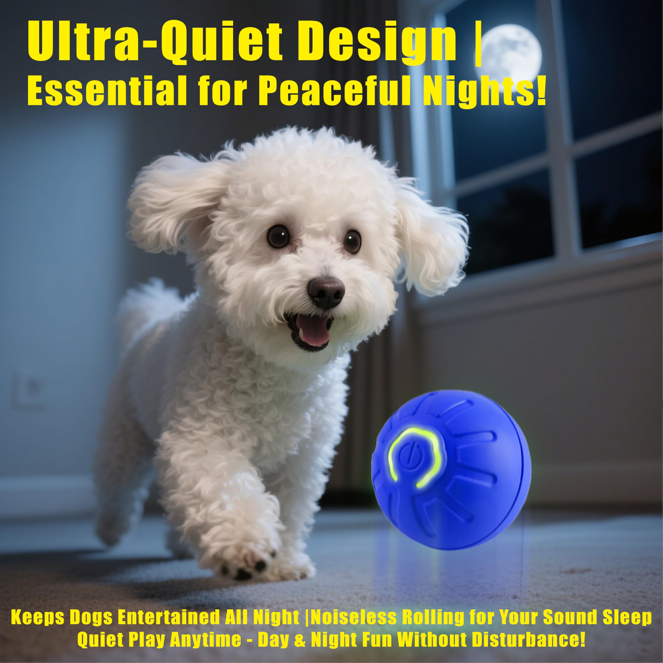 BIONEMAGILI bola para gatos y perros pequeños, juego interactivo