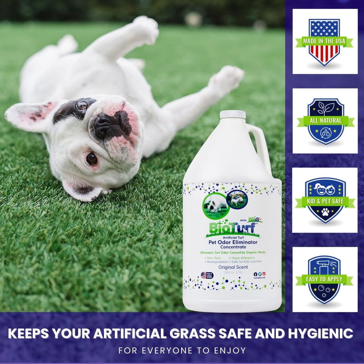  BioTurf BioS+ aplicación externa para patios y áreas al aire libre