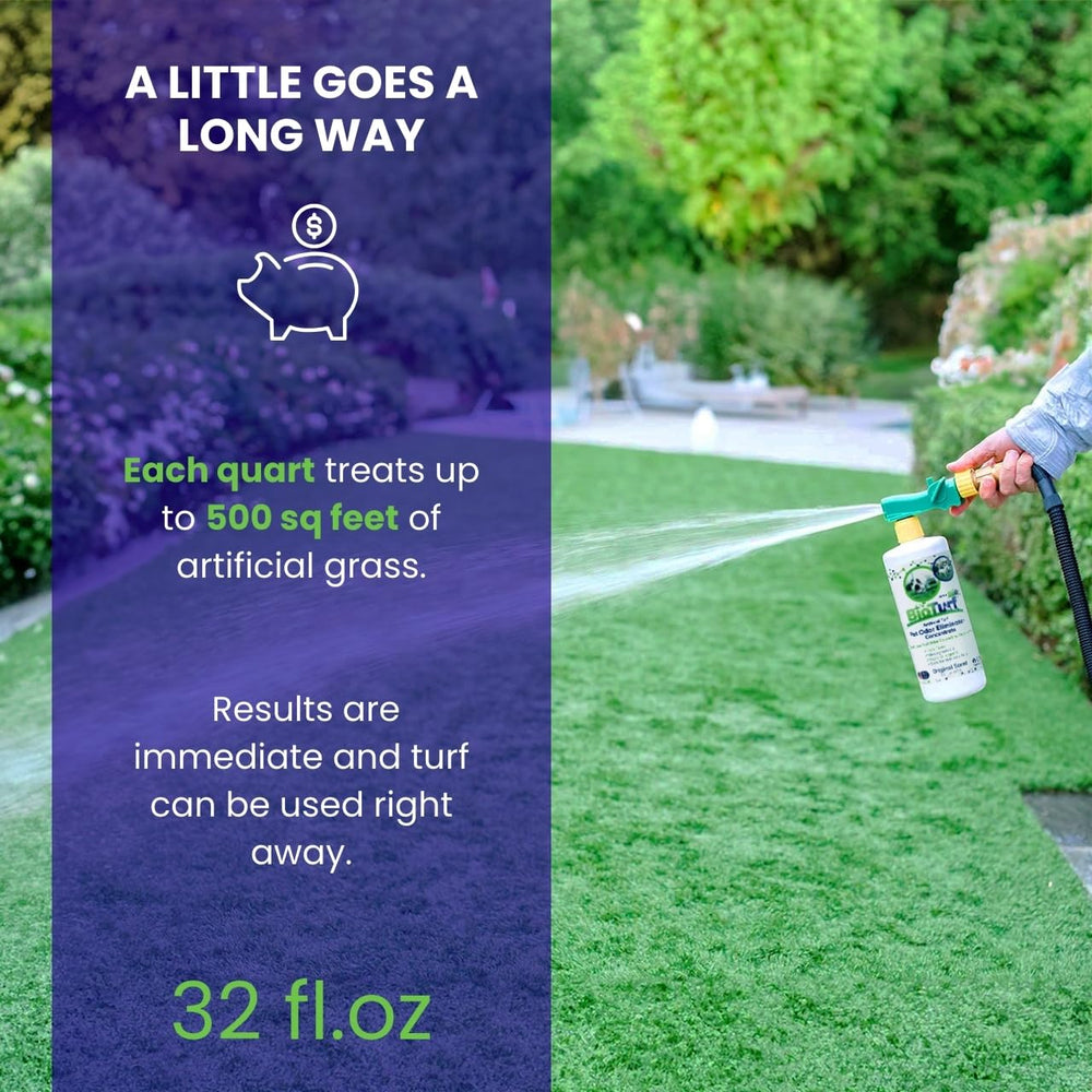 BioTurf BioS+ en kennel exterior para reducir olores de perros.