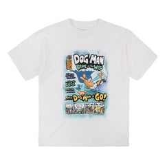 Bioworld Dog Man camisetas juveniles con logotipo en el pecho para la escuela.