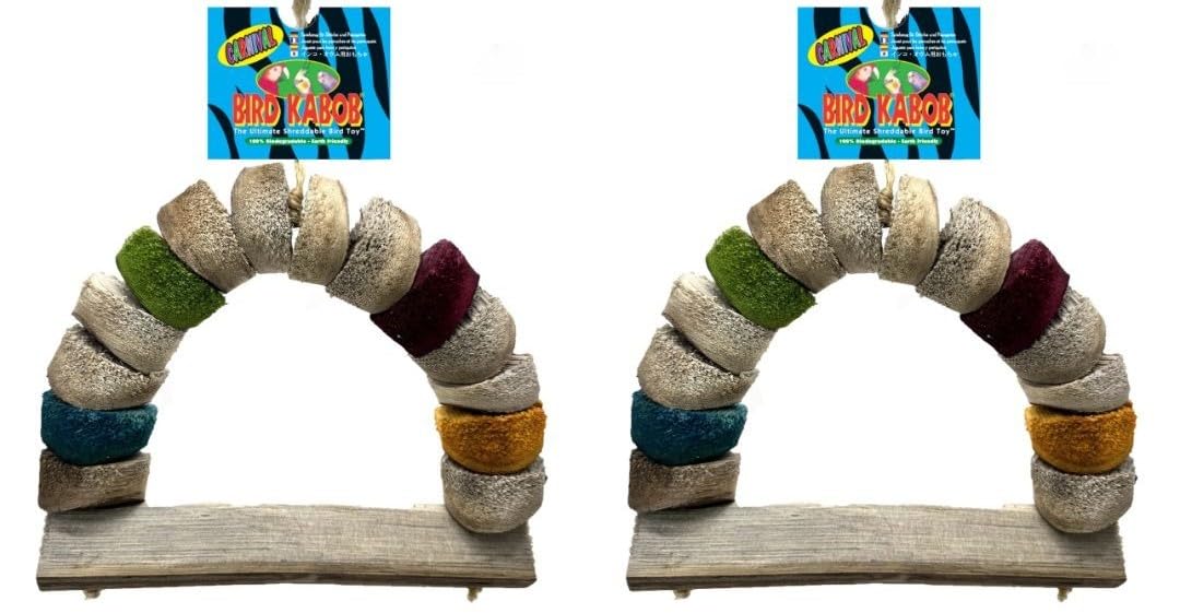Bird Kabob Carnival juguete para aves, satisface su impulso de masticar