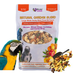 Birds LOVE al alimento natural para loros, mezcla jardín 2 lb que aporta variedad nutritiva