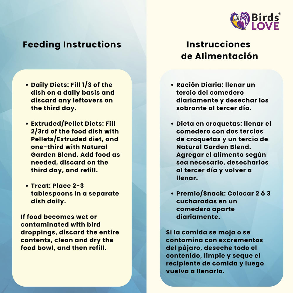 Birds LOVE bolsa cierre hermético, fácil almacenamiento y uso diario