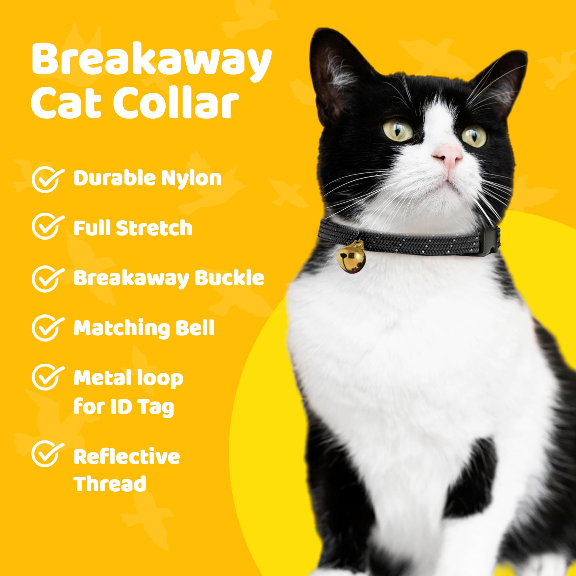 Cascabel Birdsbesafe sonido suave para alertar sin molestar al gato.