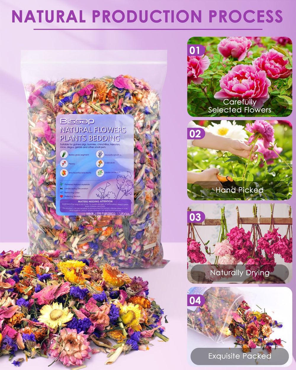 Aroma natural de Bissap en lecho para roedores