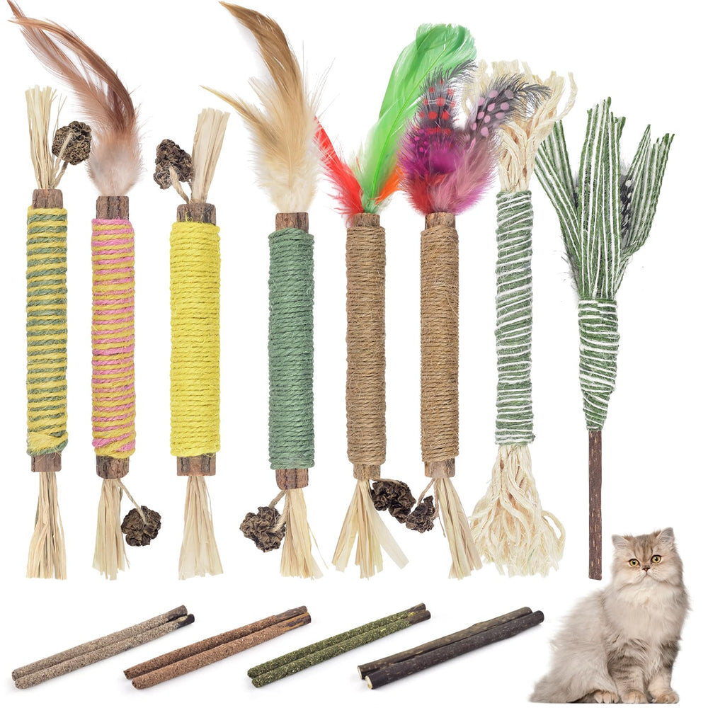 Bissap palitos de matatabi para gatos, fomentan juego y exploración segura.
