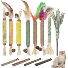 Bissap palitos de matatabi para gatos, fomentan juego y exploración segura.
