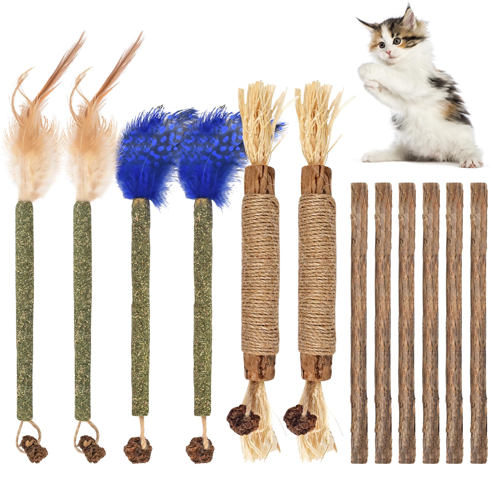 Bissap palitos silvervine para gatos, estimulan juego seguro