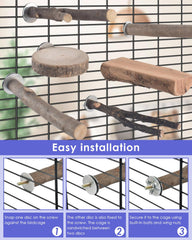 Percha natural de madera Bissap, crea un lugar de descanso seguro.